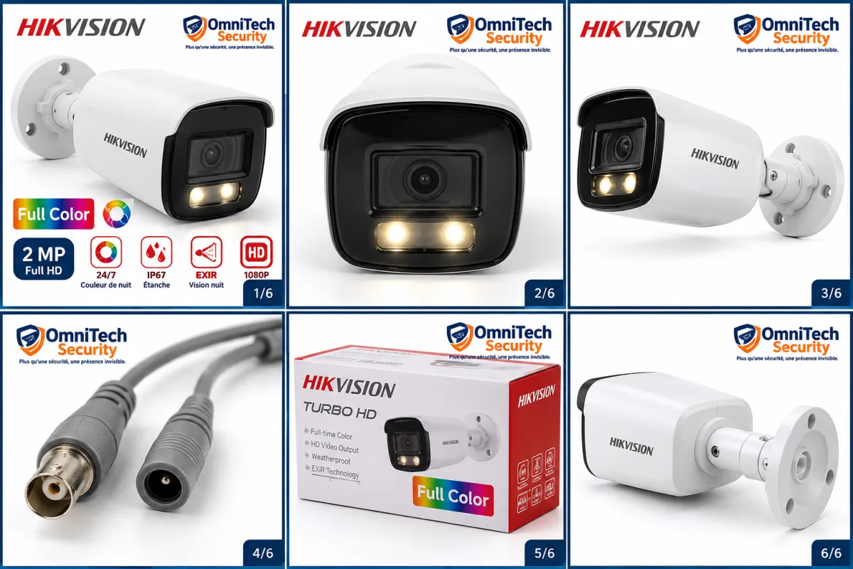 Caméra Bullet Hikvision Analogique 2 MP Full Color avec Audio