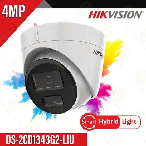 Caméra IP Dôme Hikvision 4 MP PoE Smart Hybrid Light avec Audio