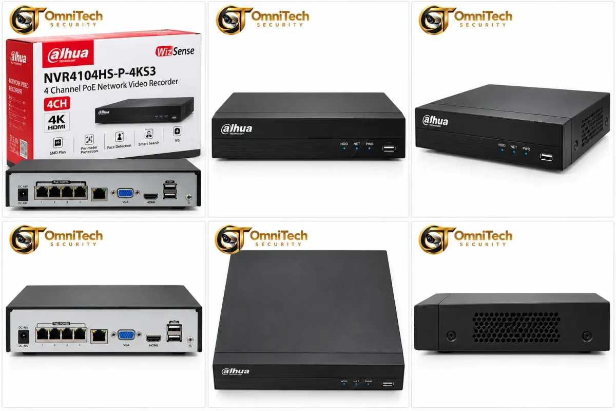 Enregistreur NVR Dahua 4 canaux PoE – Compatible caméras 2 MP – 1 HDD