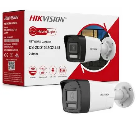 Caméra IP Bullet Hikvision 4 MP PoE Smart Hybrid Light avec Audio